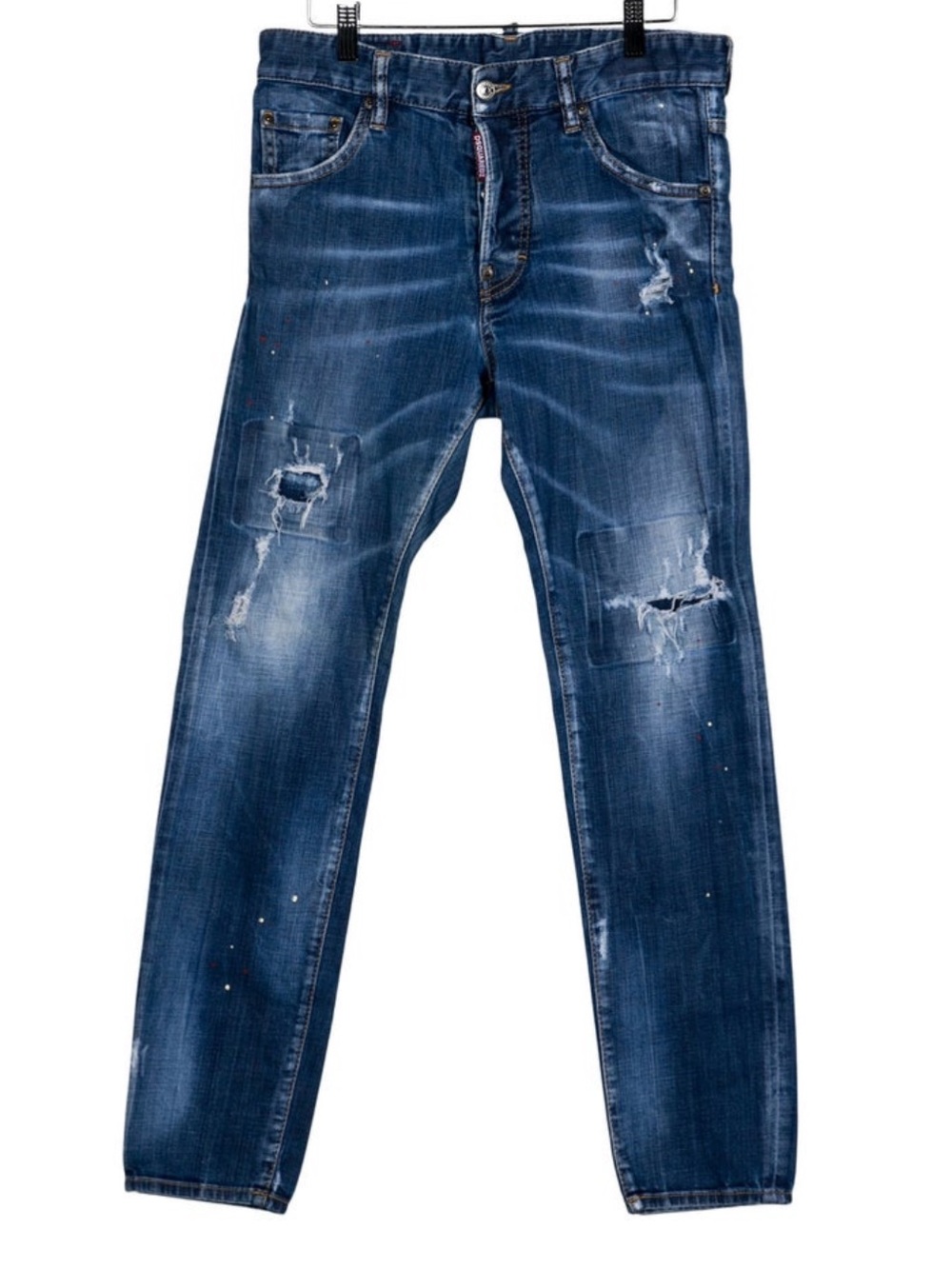 DSQUARED2 Distressed Dark Blue Skinny Jeans